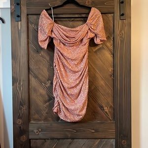 Pink/rose gold Hello Molly Homecoming dress, worn once